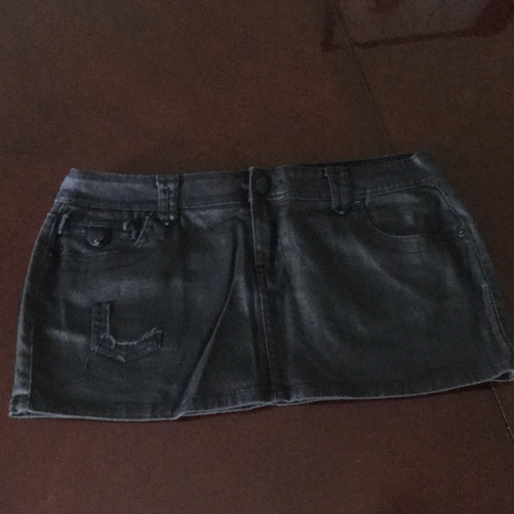 Jean mini skirt